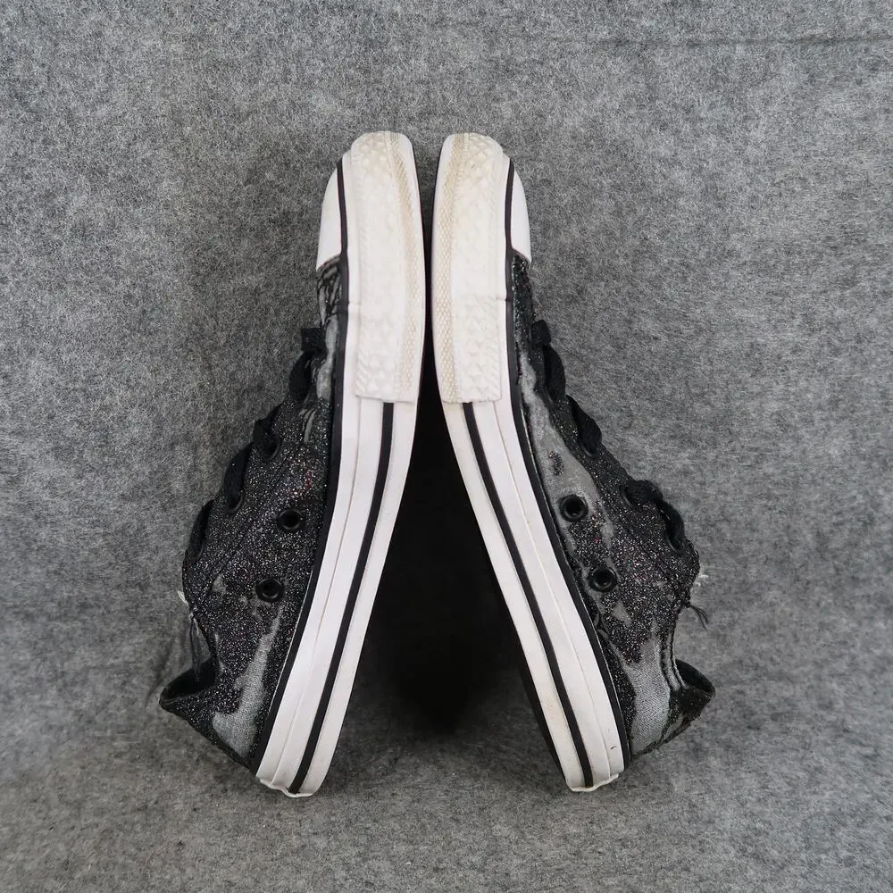 Converse Shoes Kids 2 Sneakers All Star Lace Up Casual Glitter Trainers Active